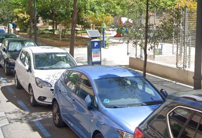 Blue parking zone Blue zone parking Spain