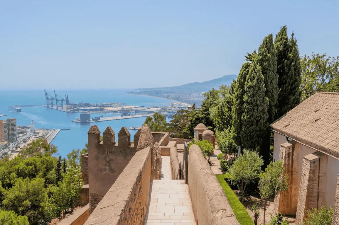 Gibralfaro Fortress in Malaga with panoramic views of the city and the sea