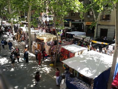 Street markets in Malaga on Mondays — fresh produce and souvenirs