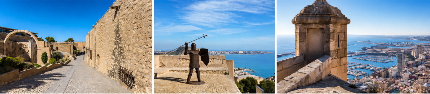 Vistas y lugares destacados del Castillo de Santa Bárbara en Alicante