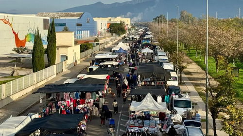 Street market in Canovelles on Sundays