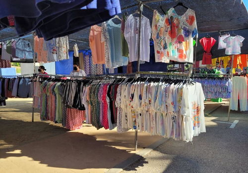 Street market in Sant Feliu de Llobregat on Mondays