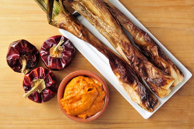 Calçots con salsa romesco Calçots con salsa romesco в Барселоне