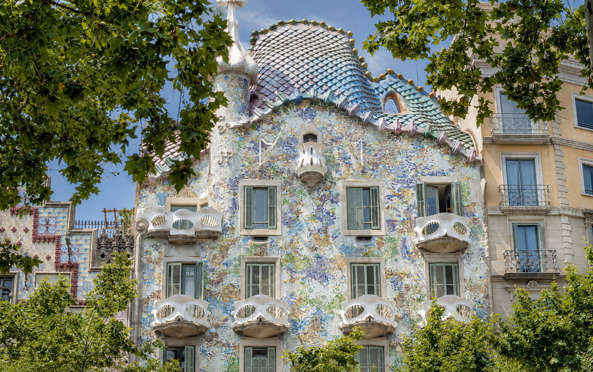 Casa Batlló en Barcelona Fachada de la Casa Batlló en Barcelona