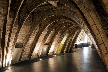 The attic of Casa Milà with its vaulted arches