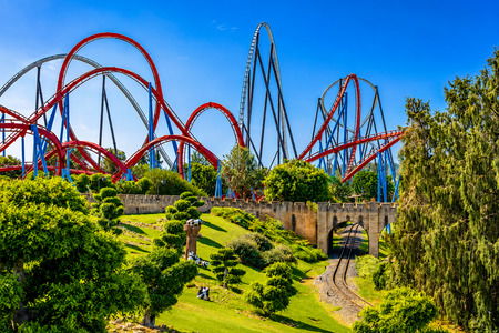 Панорамный вид PortAventura World в Испании